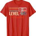 Unlocked Level 40 Birthday Boy Video Game Controller T-Shirt, Size XL