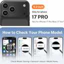 for iPhone 17 Pro Case: with 360 Spin Magnetic Stand, Camera Control Button, Fit for MagSafe, Military Drop Protection, Protective Slim Phone Cover for 17Pro with Ring Kickstand, 6.3", Black