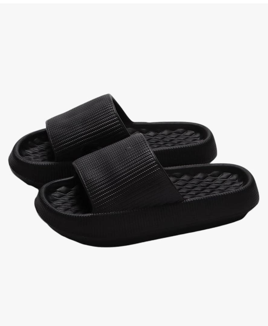 Pillow Slippers for Women And Men House Slides Shower Sandals Thick Sole Beach Pool Non-Slip Comfort Cloud Shoes, Size 42-43
