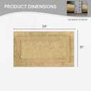 Home Weavers Classy Bathmat 100% Cotton Bathroom Rugs Set, Bathroom Décor, Washable Rug, Extra Soft and Absorbent bath Rug, Kitchen Mat, Bath Mat Set, Bath Floor Mat Non Slip, 21"x34" Rectangle, Linen