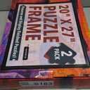 Impresa Jigsaw Puzzle Display Frame Kit - 2-Pack 20x27 in Black - Easy Snap-Together Puzzle Board Backing - Versatile Wall Hanging & Art Display - Fits 1000 Piece Frame