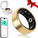 Smart Ring Fitness Tracker Ring for Women,Health Heart Rate Ring with Activity Tracker, Sleep Monitor and Oximeter, No Subscription Fee,Remote Photography, IP68 Waterproof