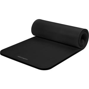 Retrospec Solana Yoga Mat 1" Thick w/Nylon Strap for Men & Women - Non Slip Exercise Mat for Home Yoga, Pilates, Stretching, Floor & Fitness Workouts