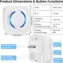 Wireless Doorbell Chime Extender for Ring Blink Google Nest, Wi-Fi Smart Doorbell Booster with No Wiring Required & No Range Limits, Compatible with Alexa App-Connected, 5 Volumes 58 Chimes