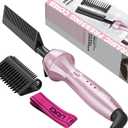 DAN Technology 500 High Heat hot Comb Hair Straightener, Pink, Adjustable Temperature, Dual Voltage, for Wigs, Professional Pressing Comb for African American Hair