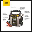 Stanley J309 Portable Power Station Jump Starter 600 Peak Amp Battery Booster, 3.1A USB Ports, Battery Clamps