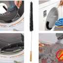 Dryer Vent Cleaner Kit & Refrigerator Condenser Coil Brush-Dryer Lint Brush Vent Trap Cleaner-Vacuum Attachment for Small Crevice-Dryer Cleaner Brush