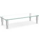 Hemudu Clear Computer Monitor Riser with Height Adjustable Multi Media Desktop Stand for Flat Screen LCD LED TV, Laptop/Notebook/Xbox One,HD01T-001