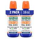 TheraBreath Healthy Gums Mouthwash Clean Mint, Antigingivitis, Dentist Formulated, 16 Fl Oz (2-Pack)