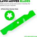 532187256 5 Star Mulching Mower Blades for Husqvarna RZ5426 YTH26V54 LGT2654 MZ54S RZ5424 YTH2454 Poulan PBGT2254 PKGTH2554 54 Inch Deck Zero Turn Mower Replace 187256 532187254 777187256 / 3 Pack