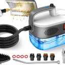 Steam Cleaner, 6-Level Adjustable, 10s Heat-Up, 1200ML Large Tank, 2500W Portable Steamer for Cleaning with Multi-Surface Accessories, Handheld Steam Cleaner for Home & Car, Dirt, Grease, Grout,Tile (Gray)