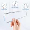 2 Pcs Tongue Scraper, Tongue Cleaner for Adults 100% Surgical Stainless Steel Tongue Scrubber for Oral Care & Hygiene, Tongue Brush Improve Bad Breath & Fresh Breath