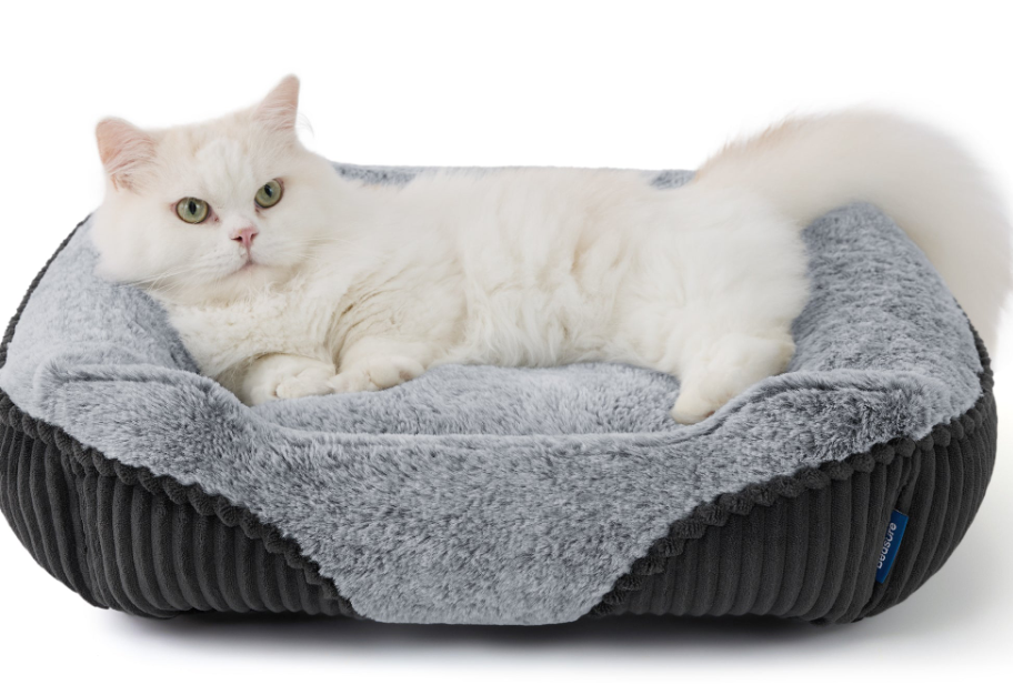 Bedsure Cozy  Rectangle Pet Bed, Gray