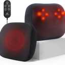 Back Massager with Heat, 2-in-1 Shiatsu Neck Massagers with 3D Deep Tissue Kneading & Dual-Sided Heating for Lower Back Shoulder Pain Relief, Lumbar Support Pillow for Office Chair, Gifts for Mom Dad