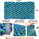 MAINEVENT Lobster Rope Mat Seafoam 30x17 Inch, USA-Designed Lobster Rope Door Mat Outdoor, All-Weather Nautical Door Mat, Non-Fade Lobster Doormat, Front Door Welcome Mat