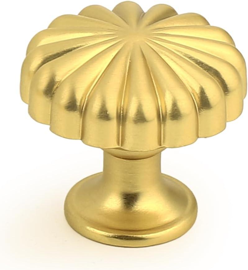 Probrico 5 Pack Gold Cabinet Knobs Vintage Drawer Knobs Zinc Alloy Cabinet Hardware for Kitchen Cupboard Dresser and Wardrobe