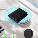 Wallet for Men, Works with Apple Find My, Wallet Tracker, Trifold Leather Card Wallet, Minimalist Front Pocket Wallet for Men, RFID Blocking, Multi Card Slots, Credit Card Holder, Carbon Black