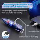Mini Remote Control Boat RC Boat 2.4Ghz 360 Rotating LED Lights bulit-in Rechargeable Battery Swimming Pool BathtubToys Remote Control Boats for Kids 8-12 Years Birthday Gift Spider
