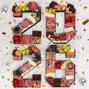 Graduation Party Decorations 2026-2026 Numbers Charcuterie Board Box - 10" Paper Tray for Graduation Centerpieces - Class of 2026 Table Decoration for Kindergarten Preschool College High School