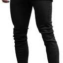 GINGTTO Men's Ripped Jeans Slim Fit Skinny Stretch Jeans Pants , size 38