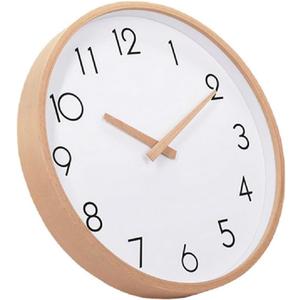 12 Inch Wall Clock Battery Operated, Simple Minimalist, Silent Non-Ticking, Decorative Modern Wall Clock for Living Room Bathroom Bedroom Kitchen Office School