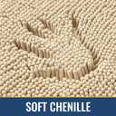 Arotive Bathroom Rugs 30x20, Extra Soft Absorbent Shaggy Chenille Bath Rugs, Machine Washable Rubber Backing Non-Slip Bath Mats for Bathroom Floor Tub and Shower, Home Decor Accessories, Beige