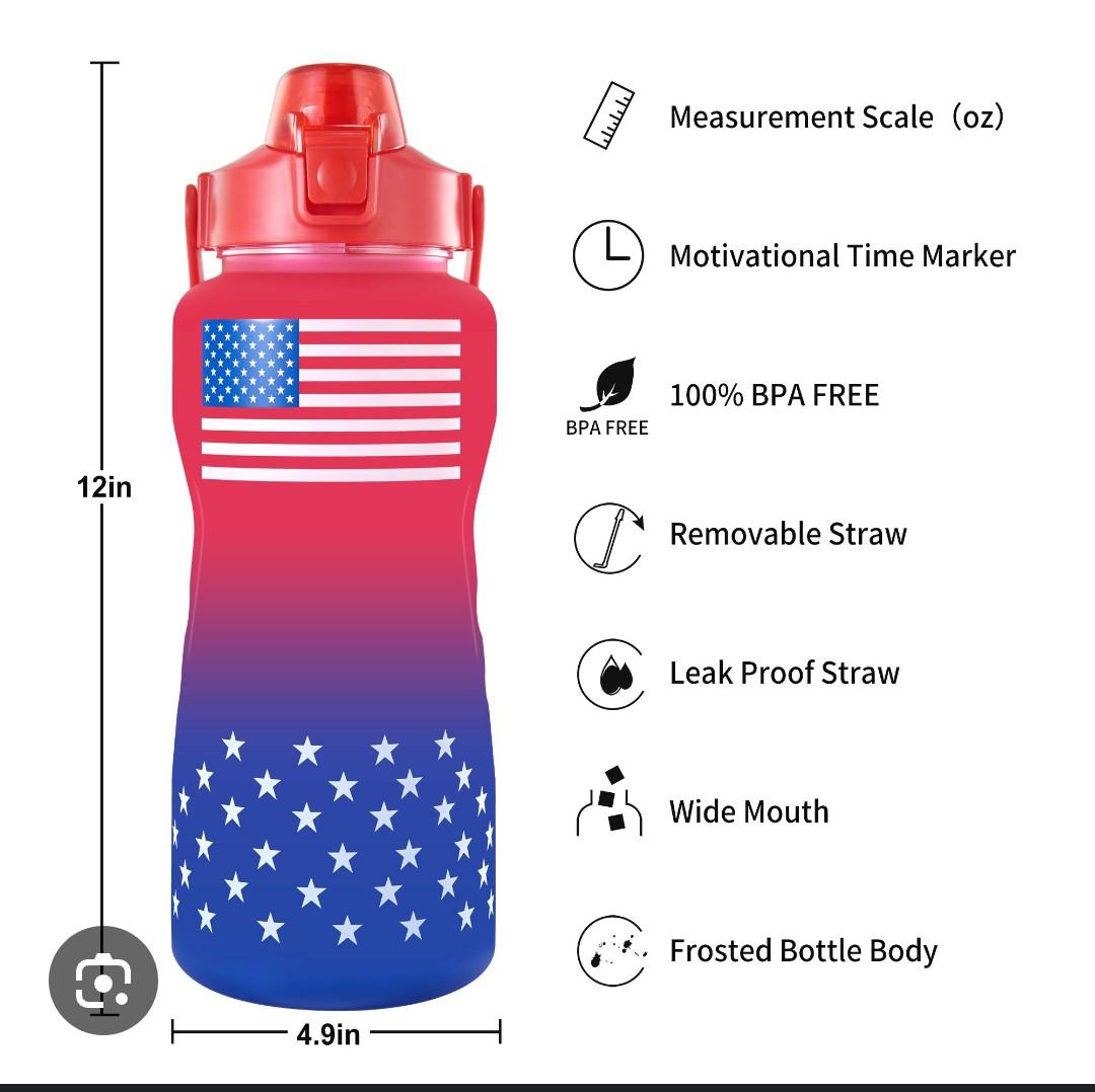 64oz Water Bottle American Flag EYQR