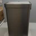 EKO Deluxe Mirage-T 50 Liter / 13.2 Gallon Touchless Rectangular Motion Sensor Trash Can, Matte Stainless Steel Finish