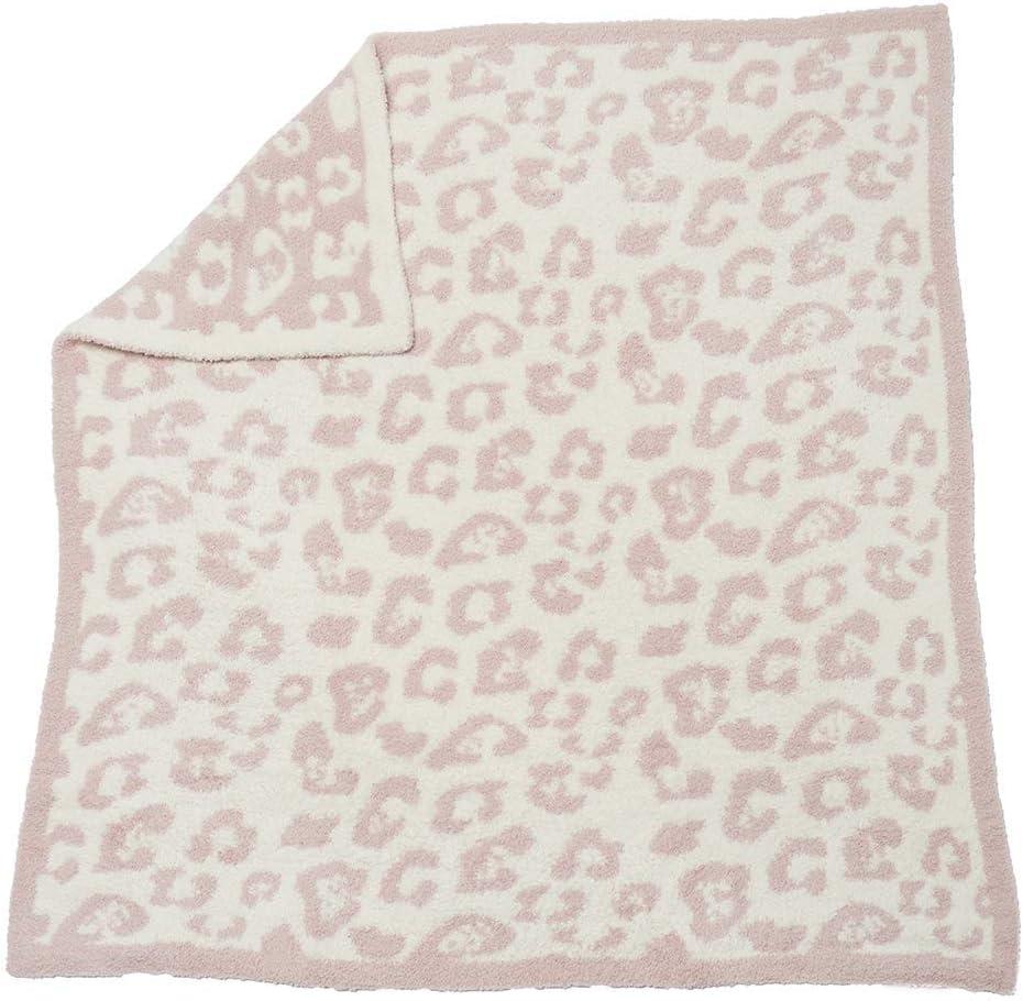 Barefoot Dreams CozyChic in The Wild Baby Blanket, Dusty Rose/Cream (1 Count (Pack of 1))