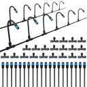 MIXC 20pcs 360° Adjustable Drip Irrigation Vortex Emitters for 1/ 4" Drip Irrigation Tubing, Only 20pcs Push-to-Connect Drip Emitters and Quick-Connect Three-Way Tubing Fittings