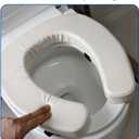 Padded Toilet Seat Cushion with 2-Inch High-Density Foam & Waterproof PU Fabric, U-Shape Padded Toilet Cushion - Secure Hook & Loop Tape, Fits Standard/Elongated Toilets (Beige)