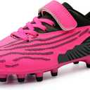 brooman Kids Firm Ground Soccer Cleats Boys Girls Athletic Football Shoes