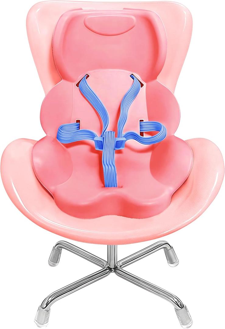 Christmas Elf Doll Accessories - Car Seat for 7-15 Inch Dolls, Air Vent Mount with Display Stand, Elf Props & Ideas for Christmas (Double Layer Grapefruit Pink)