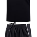 BUYJYA Men's Workout Clothes Athletic Shorts Shirt Set  Basketball Football Training Running Gym Christmas gifts, L