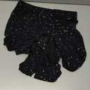 Women's Rave Sheer Mesh Sparkly Pants Bell Bottom Rave Outfit Clothes for Festival Dance Clubwear L