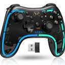 ELISWEEN Wireless Switch Controller with USB Receiver for Nintendo Switch/OLED/Lite, Replacement for Nintendo Switch Pro Controller, PC/Android/iOS, with Turbo, Vibration, Wake-up, Screenshot