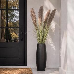 Wavwavw 4 Stem 4ft Artificial Pampas Grass Tall Reed Grass Decor,Green Grey