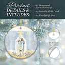 8 x Oh Holy Night Ornament 2025  Gift for Believers, Churchgoers, Christian Christmas Tree Decoration with Baby Jesus, Mary & Joseph  Religious Holiday Keepsake Gift for Family, Friends, Church