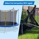 15FT Trampoline Net and Enclosure Replacement With Clamps, Screws, Bolts, Tube Caps - Fits 6 Straight Poles for 15 Feet Round Trampoline Frame
