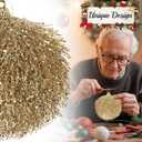 3.15" Large Christmas Ball Ornaments Shatterproof Sparkle Ornaments for Christmas Tree Large Sequin Plastic Hanging Big Tinsel Ball, 6Pcs 80mm (Gold) (Gold)