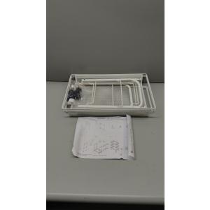 Metal Rolling Utility Cart, 3-Tier Mesh Wire Storage Trolley with Easy Assembly, Organizer Craft Cart 3 Hooks, Mobile Shelving Unit for Kitchen, Bathroom, Laundry Room, and Home (White)