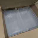 Amazon Basics Plastic Storage Containers with Secure Latching Lids, Stackable Organization Bins for Organizing, Clear/Grey, 5 Quart, Set of 10