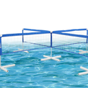 A11N 4-Way Volleyball Pool Net, Adjustable Height, 4-Player Swimming Pool Game Volleyball Net for Pool with Stabilizing System