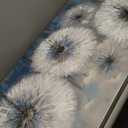 Large Dandelion Painting Wall Art Decor Canvas Print Picture for Living Room White Flower Flora Plant Home Bedroom Decoration Modern Framed Artwork (48"L x 24"W)