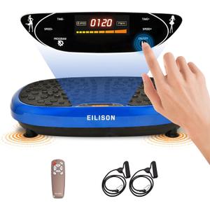 EILISON FitMaxx 3D XL Vibration Plate Exercise Machine - Whole Body Workout Vibration Platform w/Loop Bands - Lymphatic Drainage Machine for Weight Loss, Shaping, Wellness, Recovery