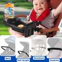 Universal Stroller Snack Tray with Cup & Phone Holder, Stroller Cup Holder Attachment with water Bottle Stroller snack tray to attach all Strollers, Stroller Accessories holder for Snacks and Drinks