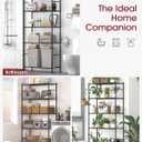 Sakugi Storage Shelves - 5 Tier Shelf Organizer, Heavy Duty Garage Shelving Unit with Leveling Feet, Stable Metal Shelves Organizer for Pantry, Kitchen and Closet, 33.0" W x 12.6" D x 72.0" H, Black