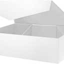 Extra Large Gift Box with Lids 16.3x14.2x5 Inches, White Bridesmaids Proposal Boxes with Magnetic Closure for All Occasion (Lattice Texture)