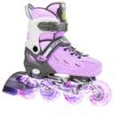 SUPER YOUNGSTER Adjustable Inline Skates for Boys Girls Ages 4-12 with Light Up Wheels, Roller Skates Blades for Youth Kids Indoor & Outdoor Beginners Size M 1-4