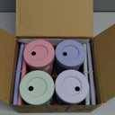 Elk and Friends 10oz Stainless Steel Kids + Toddler Drinking Cups | The Original Mason Jar with Sleeves + Lids | Silicone Straws | Smoothies | Storage Jar | Spill Resistant | Dishwasher Safe | 4 Pack (Sage/Blush/Misty Blue/Lilac)